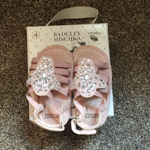Badgley Mischka Baby Caralee Pink Metallic Sandals
